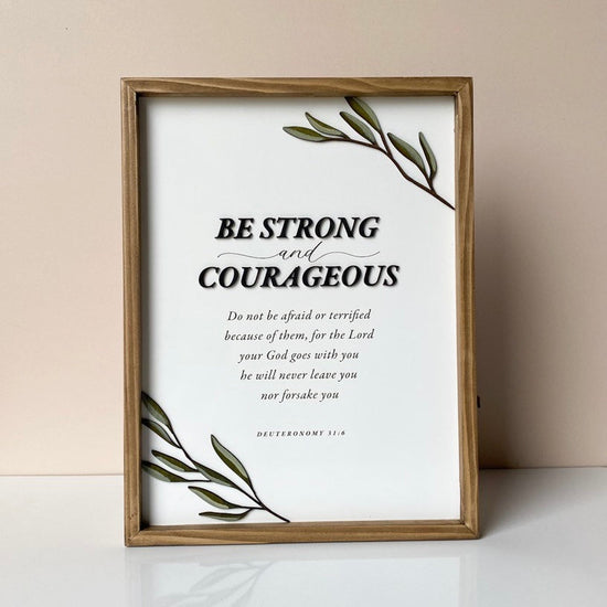 Be Strong and Courageous - Leaf Pattern {Deuteronomy 31:6}